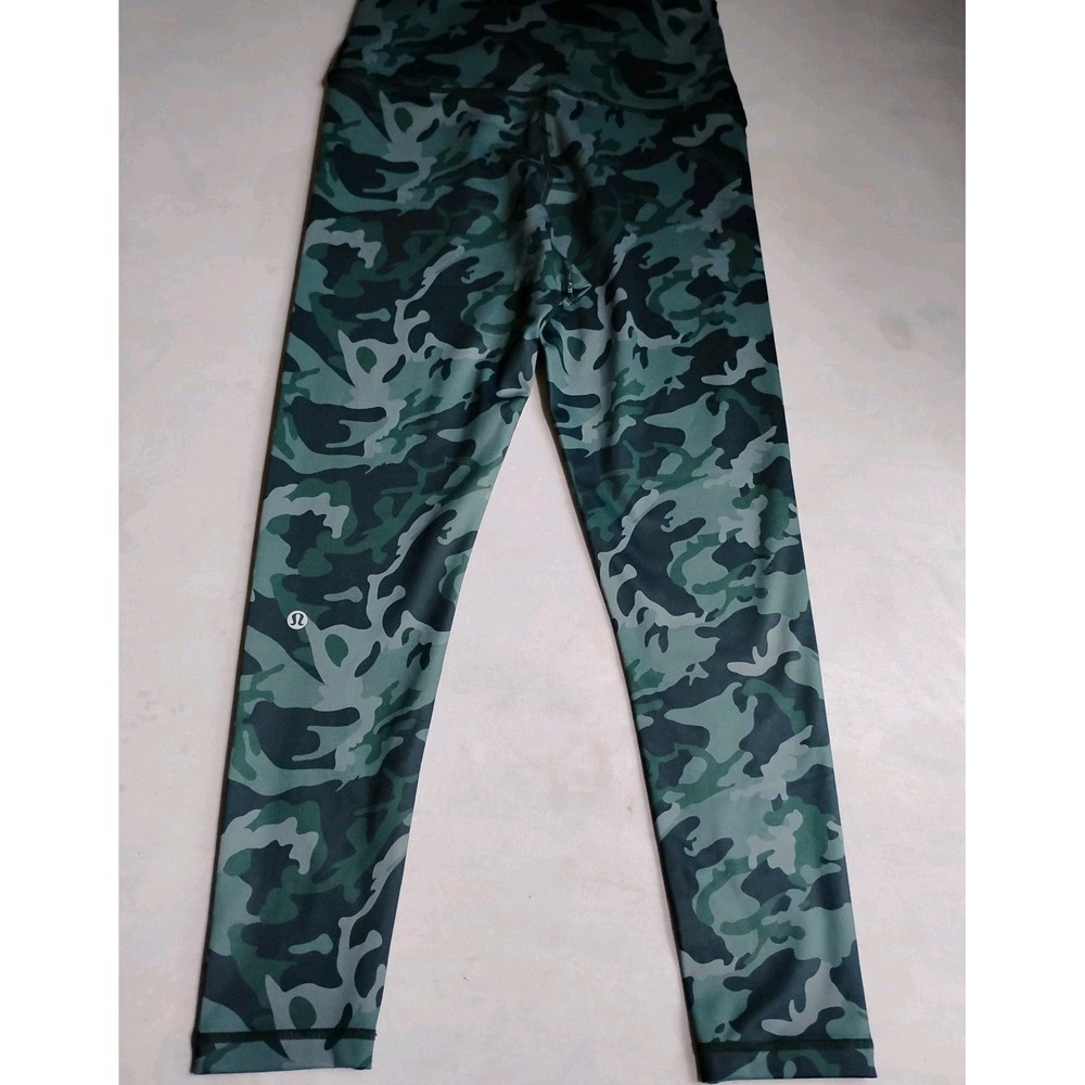Lululemon‎ Leggings 6 Align* 25" High Rise Camo Tidewater Teal Athleisure